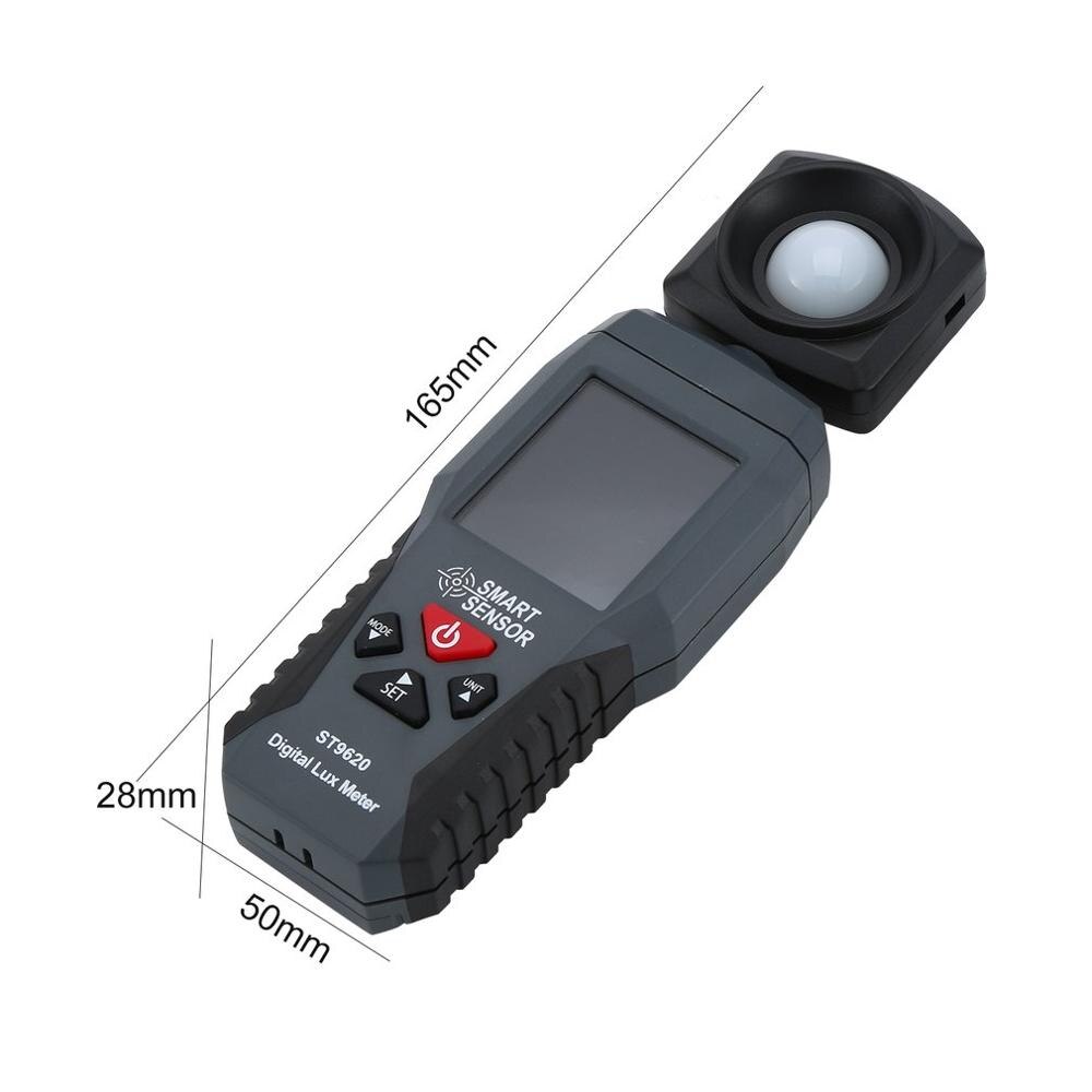 Digital Light Meter 3 Range Photometer Light Detector Spectrometer 1-200,000 High Low Alarm Luminometer ST9620