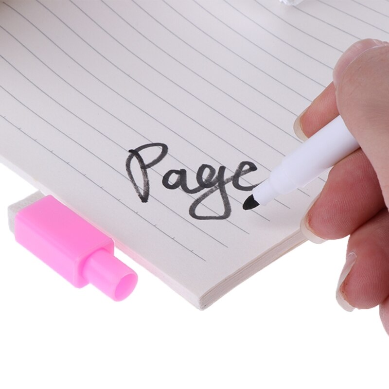 Juego de 6 rotuladores borrables con goma de borrar materiales escolares