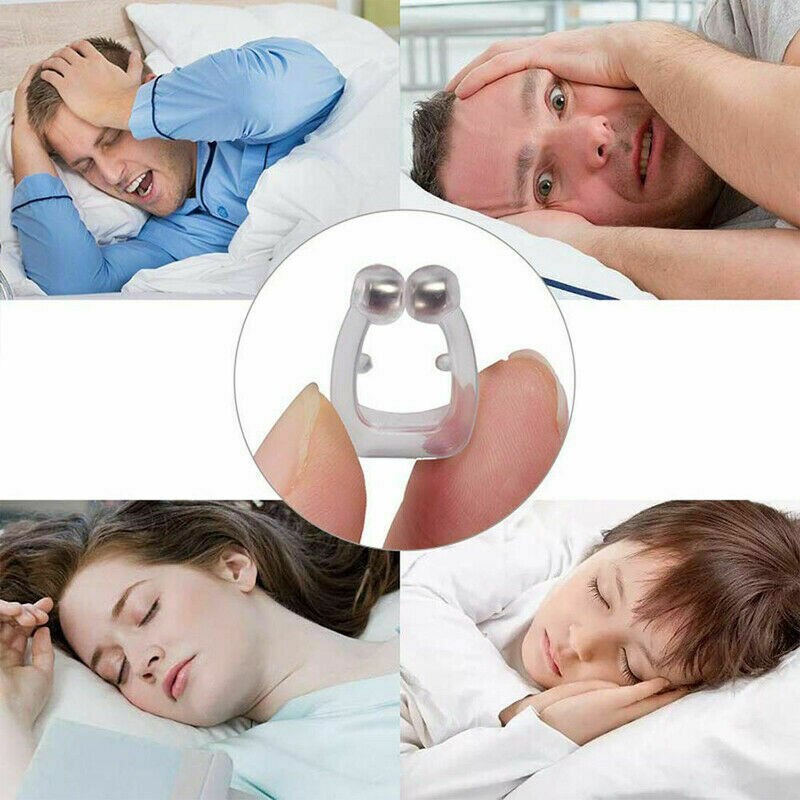 Silikone magnetisk anti snorken næse vejrtrækning snorke prop antisnoring enhed til sovende apnø næse klip med bæretaske