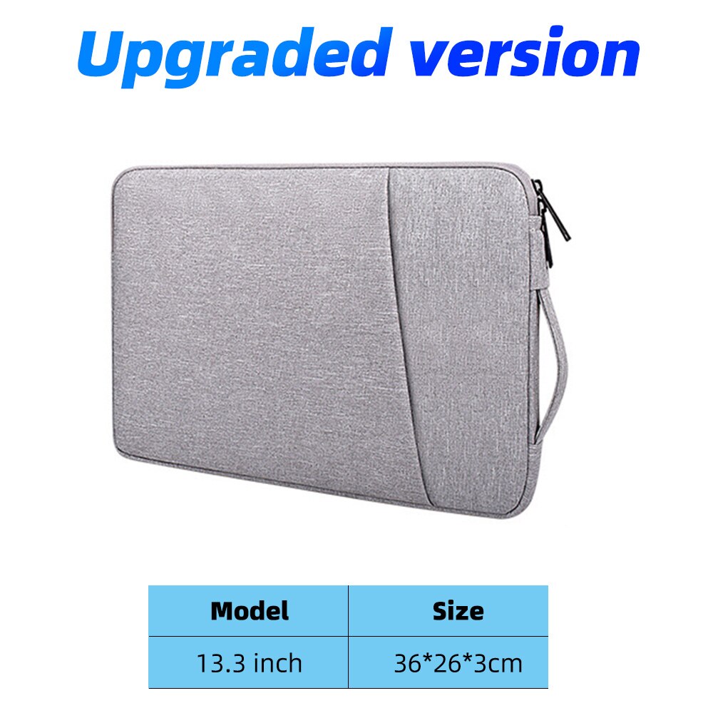 SeynLi Laptop Bag Sleeve Portable Hand Bag for Macbook Samsung Waterproof Storage Pouch 11 13 15.6 Inch Computer Bag Handbag: upgrade-13.3 inches