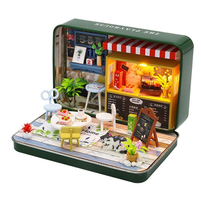 Dollhouse Miniature DIY Doll House With Wooden House Furniture Toys For Children Z009: S933