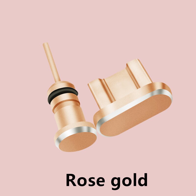 Ensemble de prise anti-poussière Android en aluminium, Port Micro USB, écouteurs, prise Jack, carte Sim, aiguille pour Smartphone
