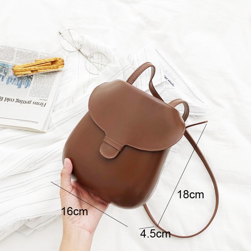 Vintage dames flap tas eenvoudige luxe zadel schoudertas kleine harde pu leren crossbody tassen geheel