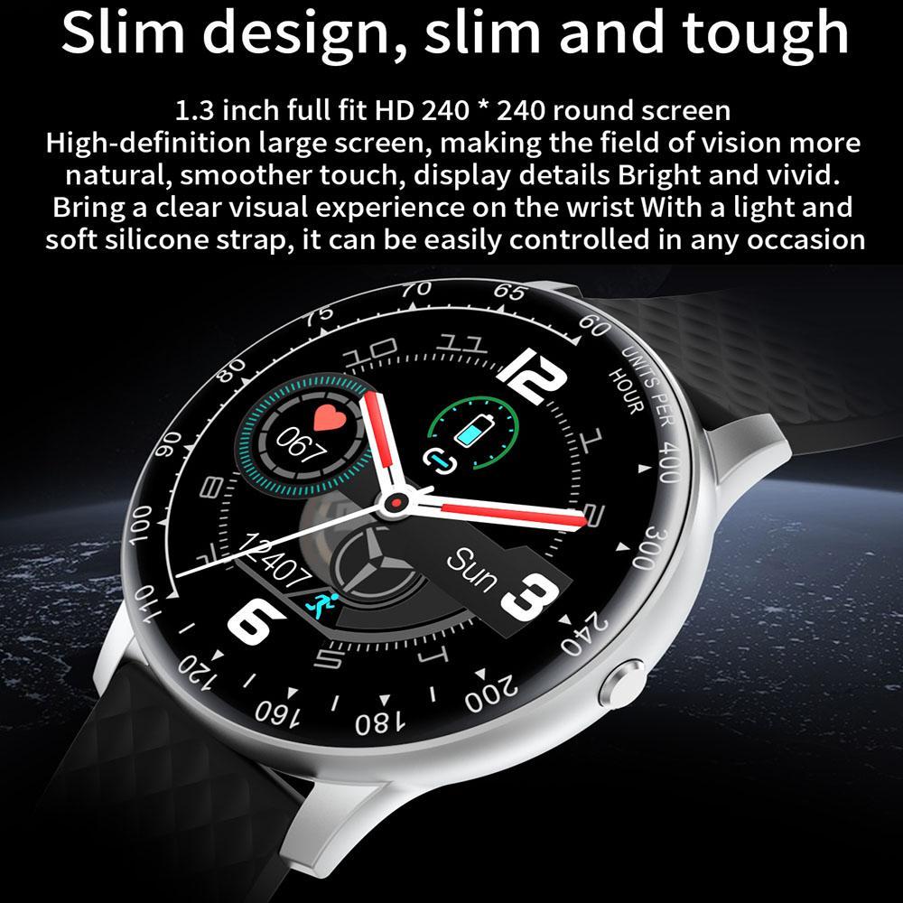 H30 Smart Horloge Mannen Vrouwen Diy Watchface Full Touch Fitness Tracker Hartslag Bloeddruk Smart Klok IP68 Waterdicht Horloge