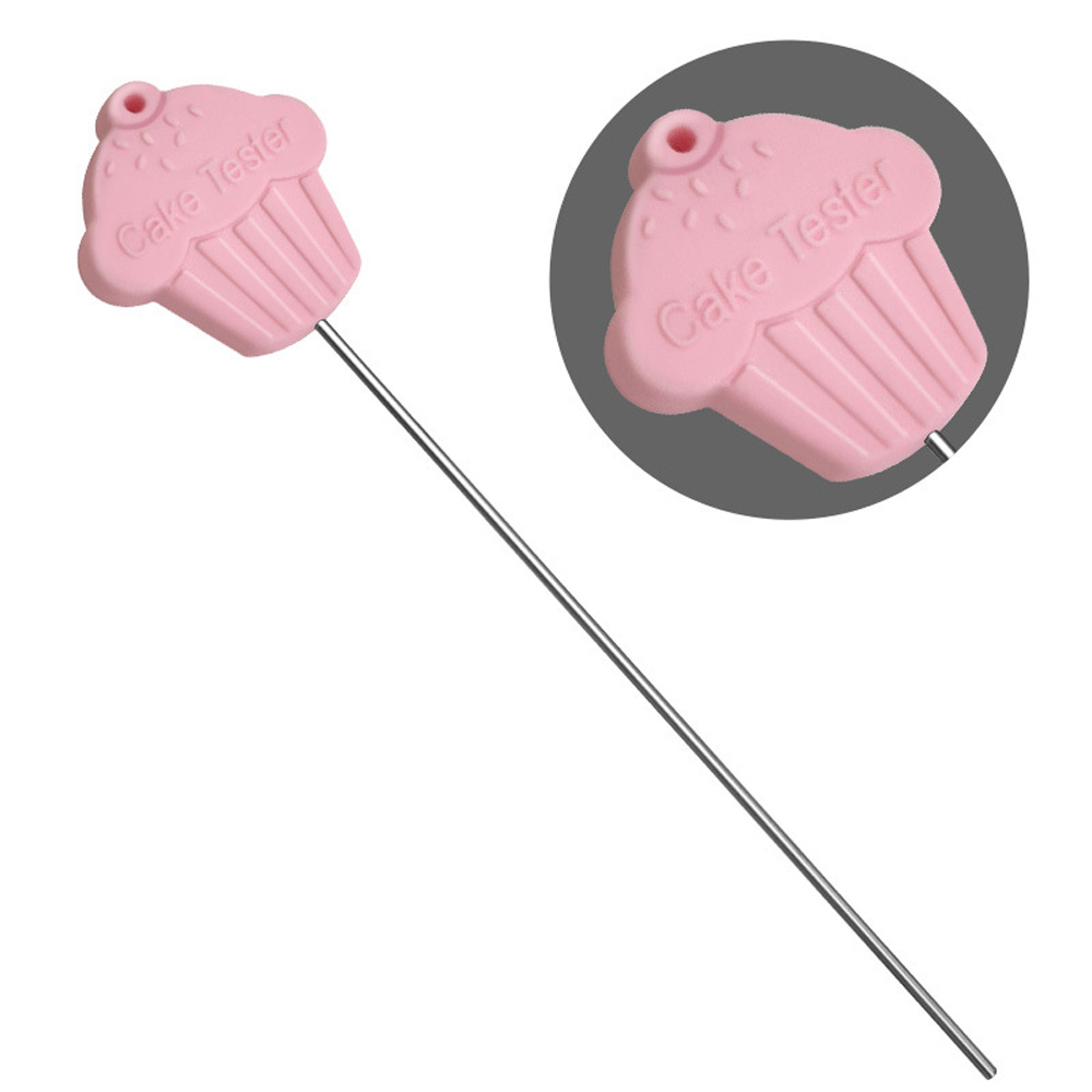 Brood Duurzaam Testen Fondant Gebak Accessoires Spies Cupcake Sonde Cake Tester Biscuit Naald Bakken Tool: Roze