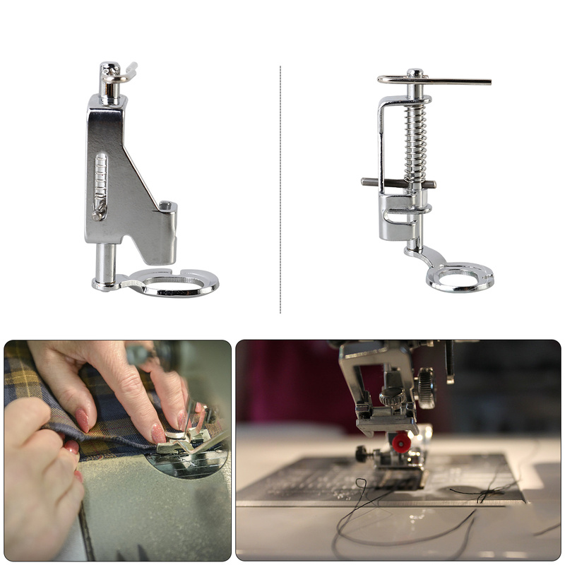 Pieds de pied pressoir en métal | Portable, Free Motion, pour Machines à coudre domestiques (argent)