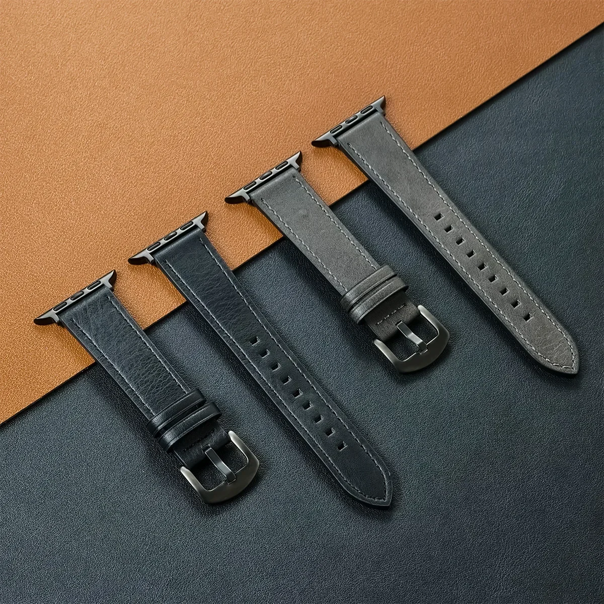 Klockarmband i kalvskinn till apple 5 se 7 klockarmband 8 kvinna 6 man 10 armband till iwatch 9 serien 49mm 44 45 46 42 40 41mm