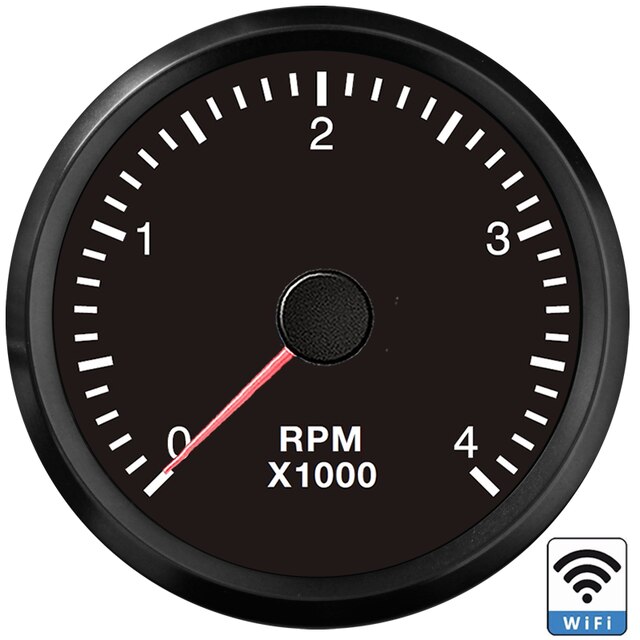 Nowy 52mm Wifi obrotomierz uniwersalny samochód Łódź 0-4000 generator z niskimi obrotami UTV ATV programowalny wskaźnik dla benzyna diesel silnik podświetlenie: BN 4000RPM