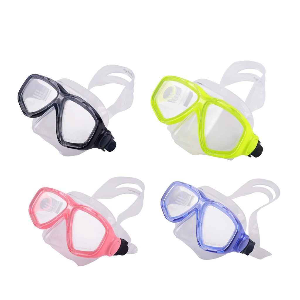 Dykning simning scuba mask skyddsglasögon ansikte härdat glas anti-dimma undervattensfäste för unisex vuxna