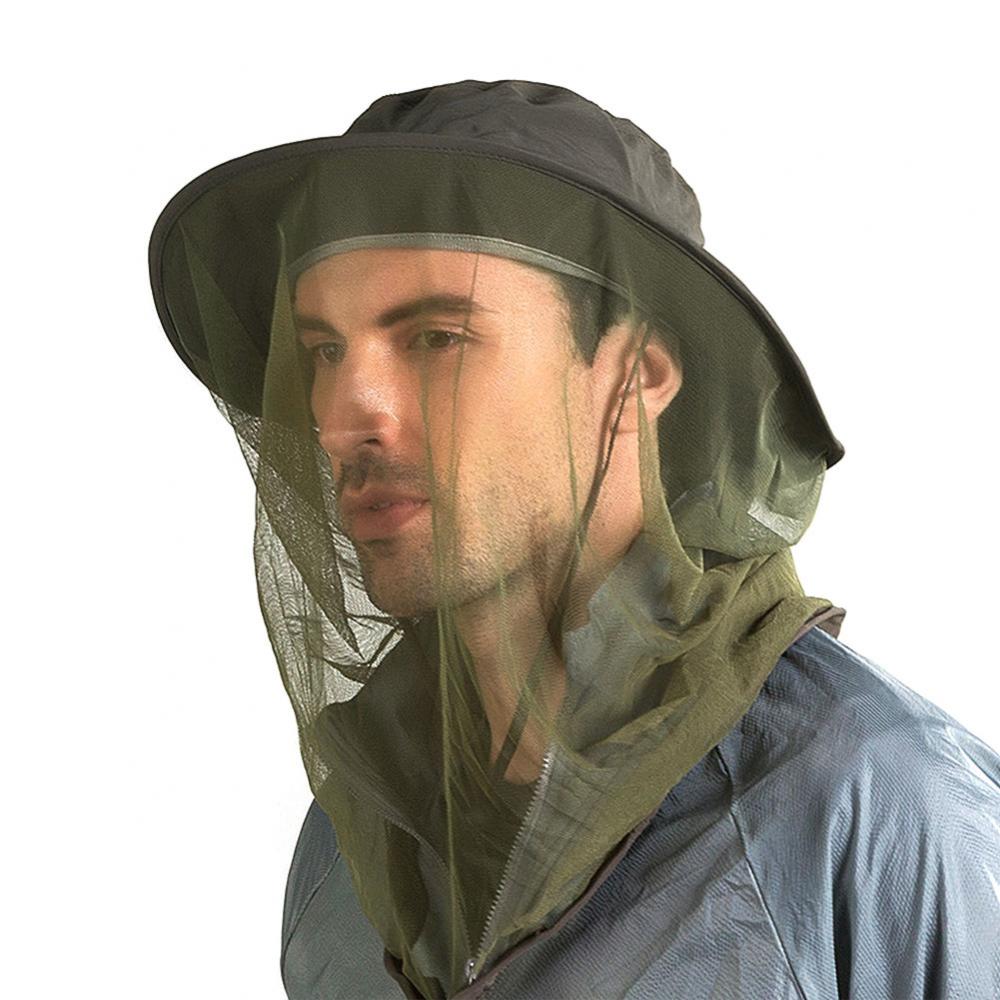 Sombrero de apicultura Unisex, malla mosquitera, máscara de red antimosquitos, antiinsectos, cabeza, máscara de protección facial, gorra de pesca al aire libre