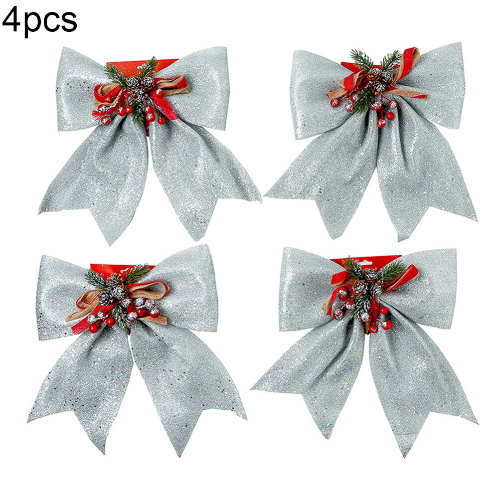 Red Large Christmas Bow Wreath Xmas Tree Embellishment Bow Tie for Wedding Festival Year Decorations Party: E2