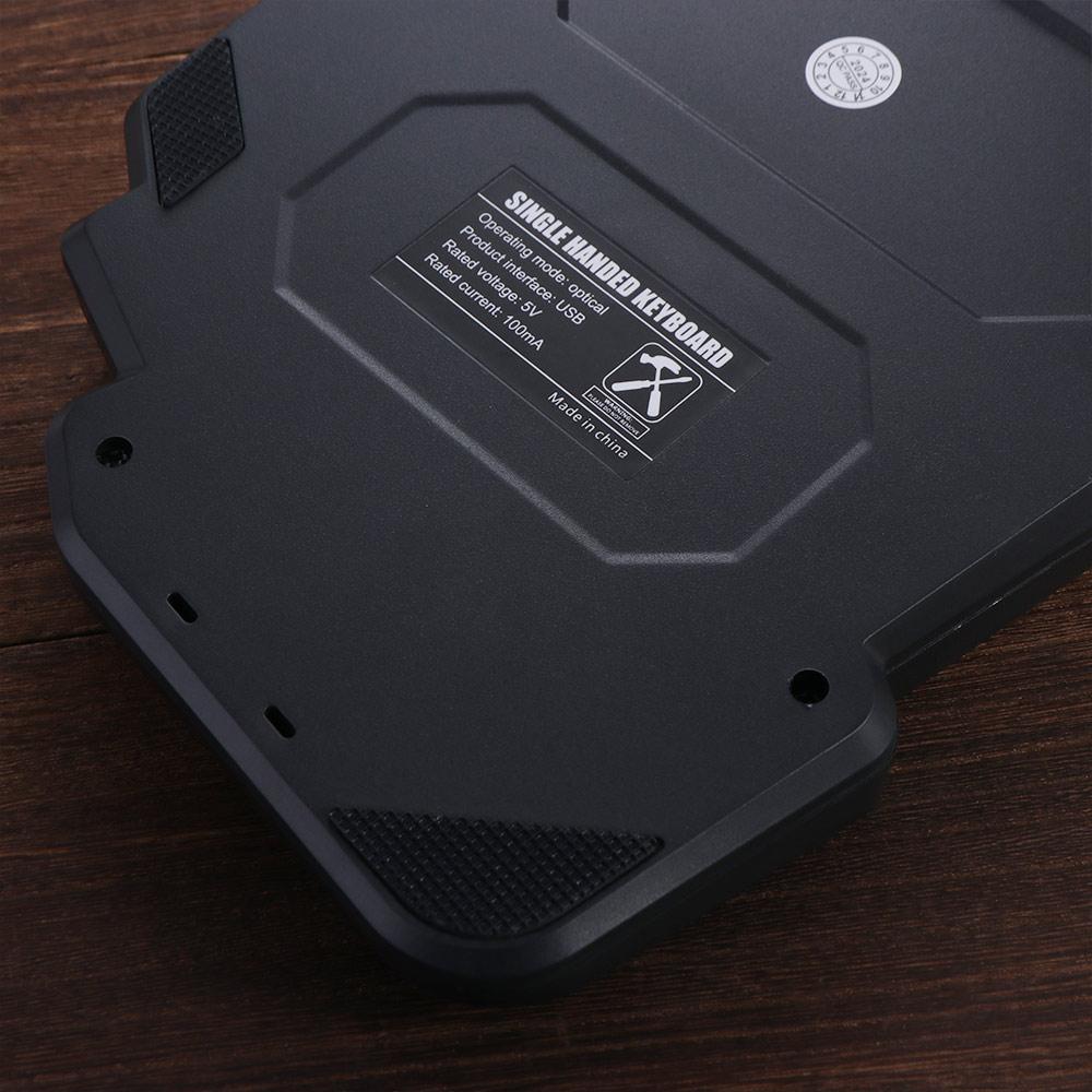 USB Single Hand Keyboard Ultra-slim Mini One Handedly Keyboard 35 Keys 3 Color Backlight Gaming Mechanical Keyboard Desktop PC