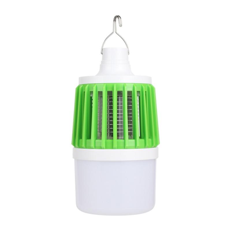 1pc 3 In 1 Portable Multi-function USB Rechargeable LED Camping Lantern Bug Electric Mosquito Waterproof Zapper Killer Lights: green