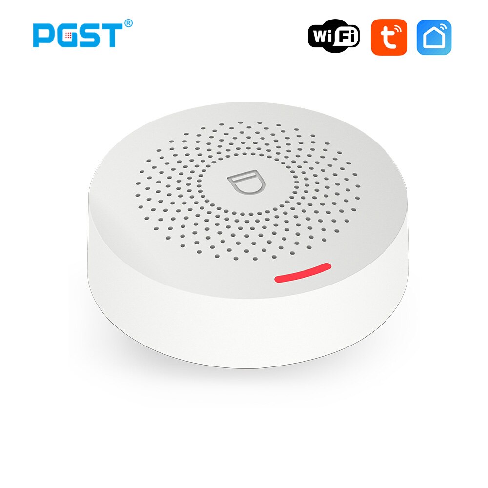 PGST – kit système d&#39;alarme de sécurité sans fil PW150, wi-fi, avec détecteur de mouvement, capteur de porte, application Tuya, contrôle pour maison intelligente: A. / PRISE AMÉRICAINE