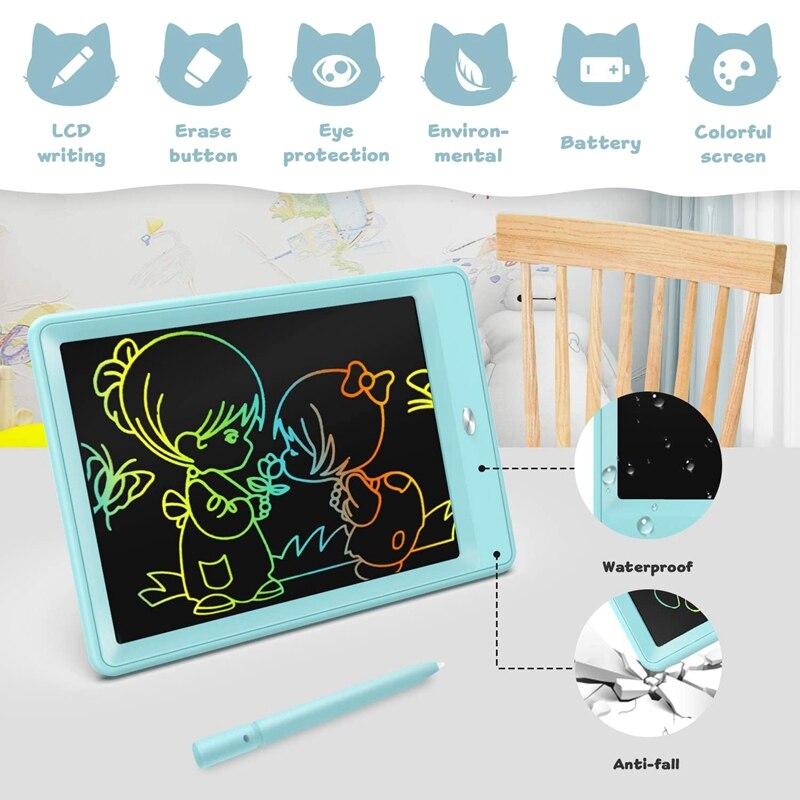 LCD Writing Tablet 10 Inch Doodle Board, Toys for 3-6 Years Old Girls Boys, Electronic Drawing Tablet Drawing Pads