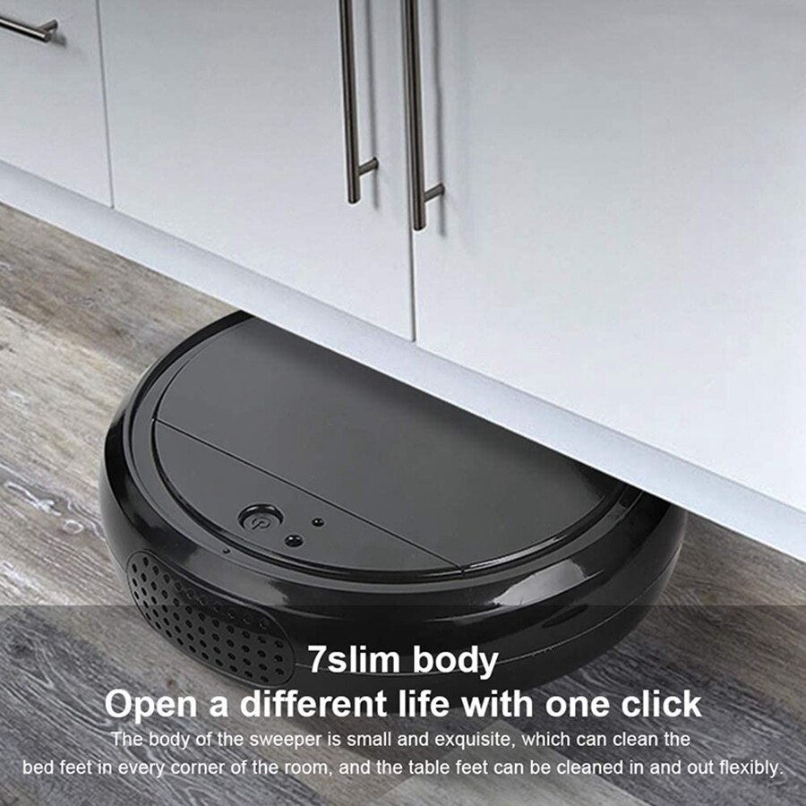！-Slim ing Robot, ligent High Suction Robotic Vacuum Cleaner, for Household Pet Hair, Carpet,Black