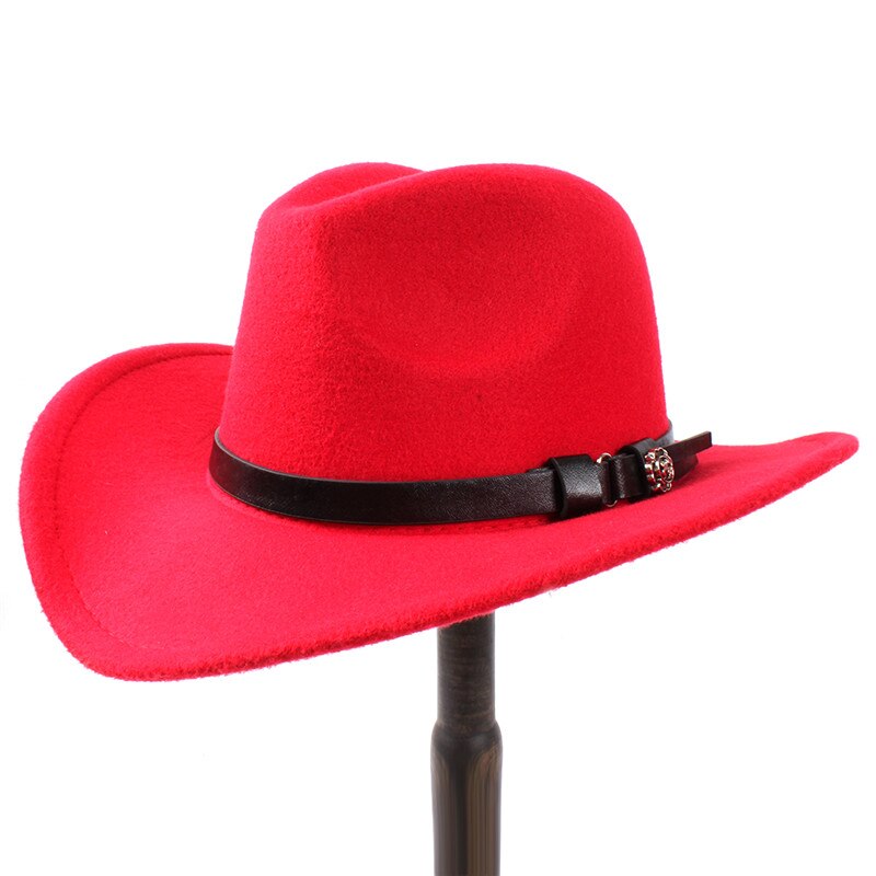 Naiset miehet villahuopa länsimainen cowboy hattu roll-up leveä lieri jazz cowgirl sombrero caps sie 56-58 r18