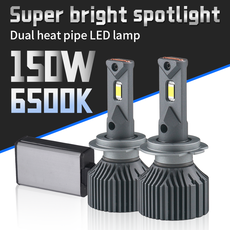 Bombillas LED para faros de coche H4 H7 H1 H11 9005 9006 HB3 HB4 9012 150W lámpara Turbo de alta potencia bombillas para automóvil 6000K luz blanca para coches