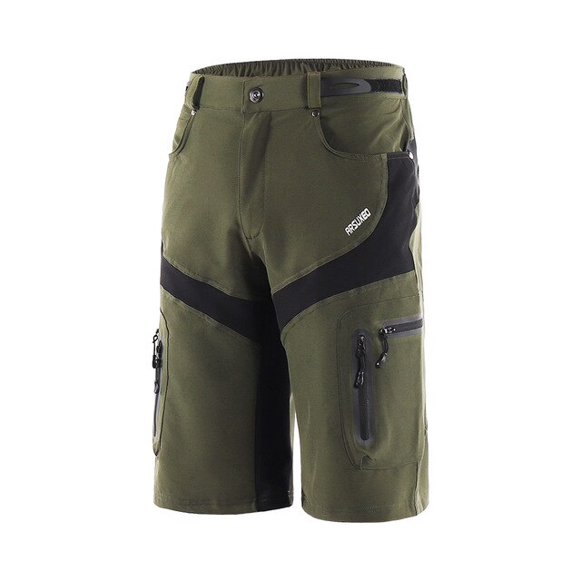 ARSUXEO Herren Sommer schnell trocken Wandern kurze Hose draussen Sport Atmungsaktive Kurze Hosen Wandern Camping bergab MTB Fahrrad kurze Hose: Armygreen / M