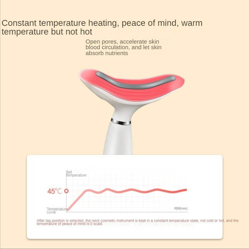 Masseur Anti-âge pour le visage et le cou, lumière LED, Vibration sonique, élimination des rides et de la chaleur, resserrement de la peau, levage du cou, dispositif de beauté