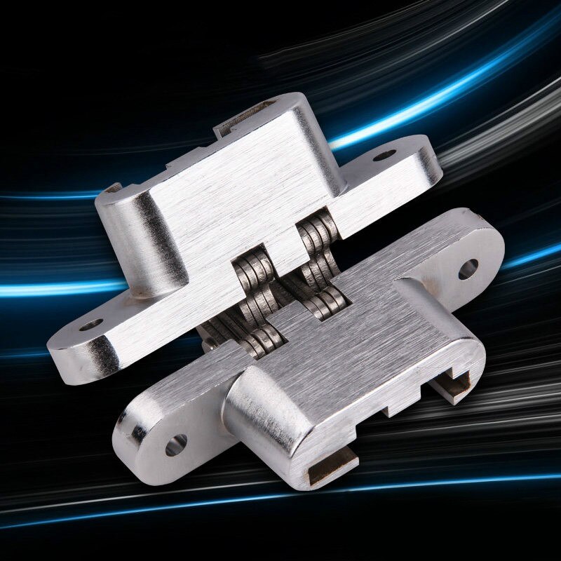 2PCS 304 Stainless Steel Hidden Hinges Seven Size Invisible Concealed Folding Door Hinge For Kitchen Furniture Hardware