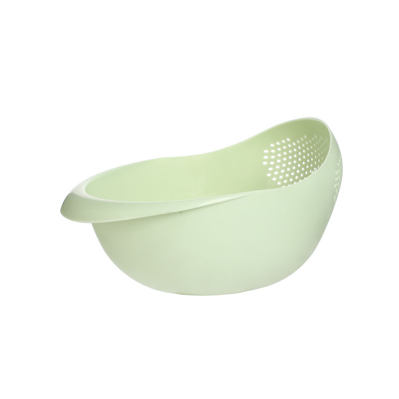 Colador de arroz de plástico, escurridor de cocina, tazón de arroz, colador de lavado de frutas y verduras, escurridor de fregadero, herramientas de cocina, 1 ud.: Negro