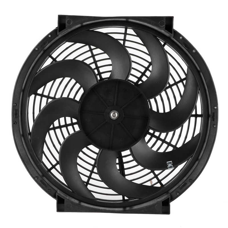 Electric Radiator Cooling Fan 14in 80W Universal Car Modified Parts with Mounting Kit Radiator Fan Car Accessory