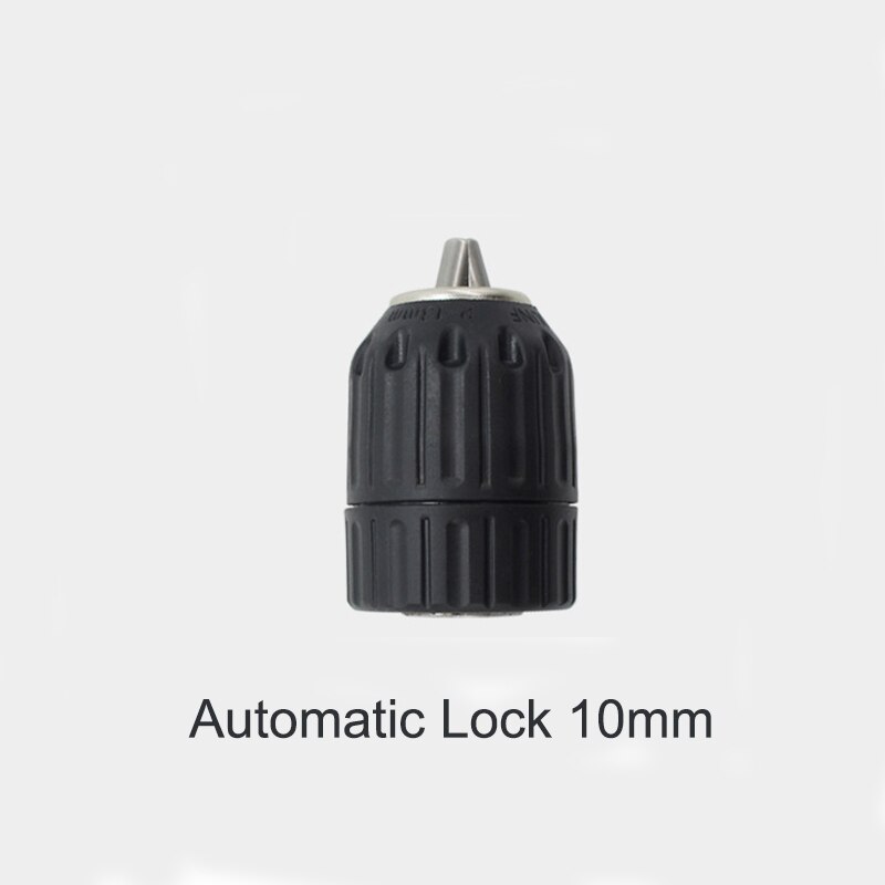 1PCS 6.5mm-16mm Manual Or Automatic Lock Drill Chuck Adapter For Impact Driver Electric Tool Accessories Square/Round/Hex Shank: Automatic Lock 10mm