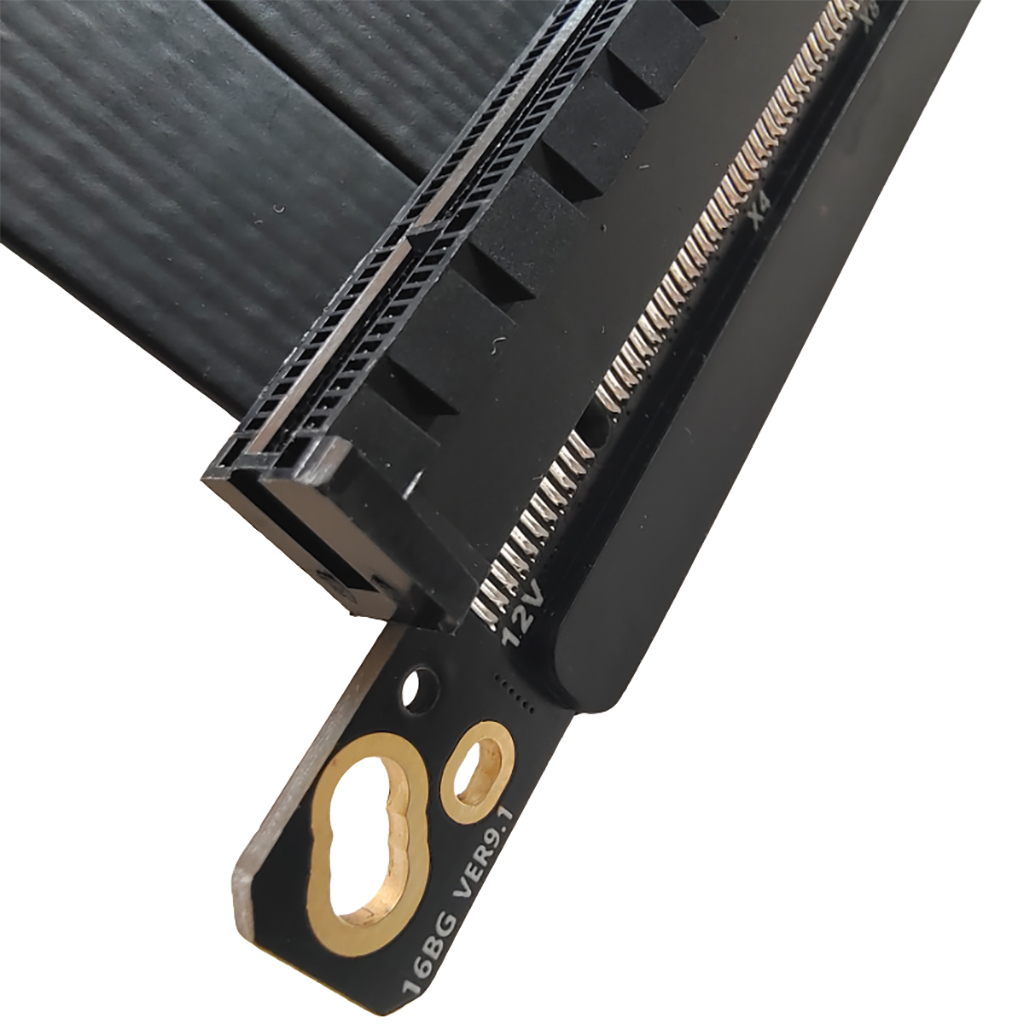 PCIe 4.0 x16 Riser Cable Double Reverse Graphics Card Extension Cord Silver-plated Cable PCI-E Gen4 32GBS GPU ITX PC Connector