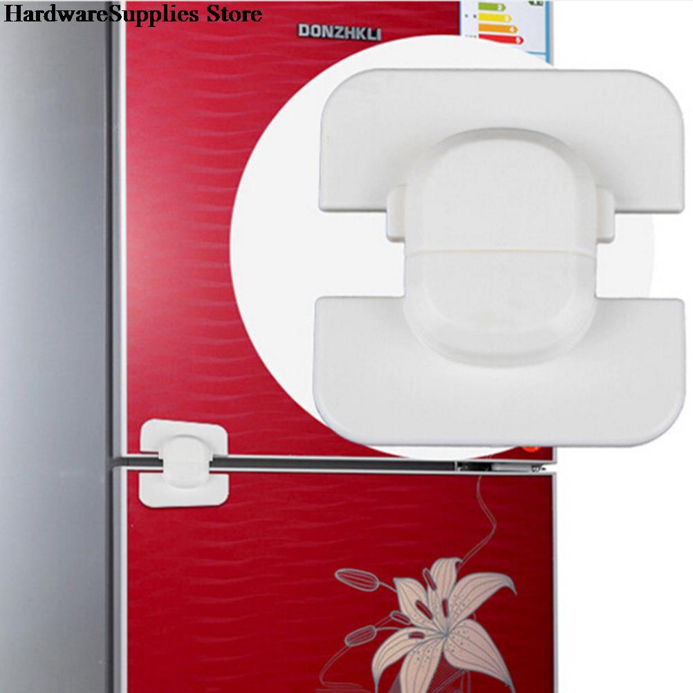 1Pcs Home Refrigerator Fridge Freezer Door Lock Latch Catch White