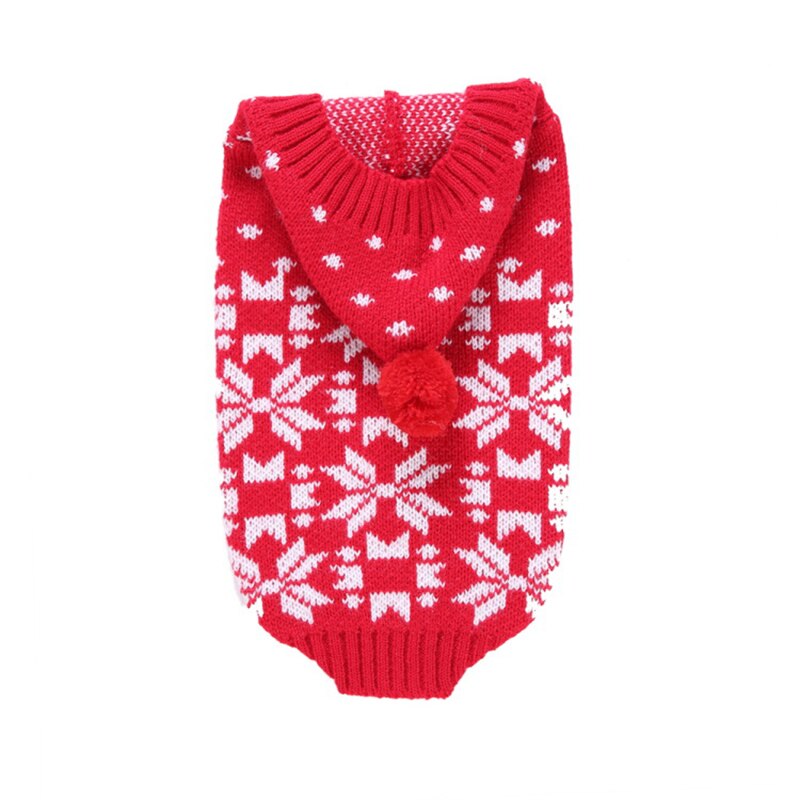 Camiseta de de copos de nieve para perro, accesorios clásicos para perro, suministros navideños para mascotas, suéter, ropa pequeña: Rojo / S