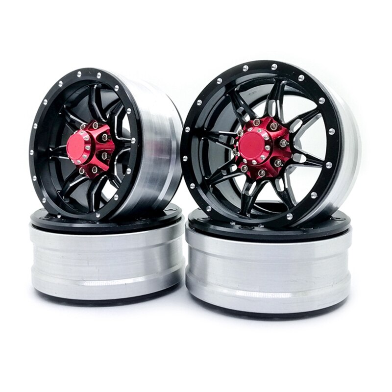 4 sztuk samochód zdalnie sterowany Rc metalowe koło obręcz 1.9 Cal Beadlock robić 1/10 osiowa Scx10 90046 Tamiya Cc01 D90 D110 Tf2 Traxxas Trx-4 S119