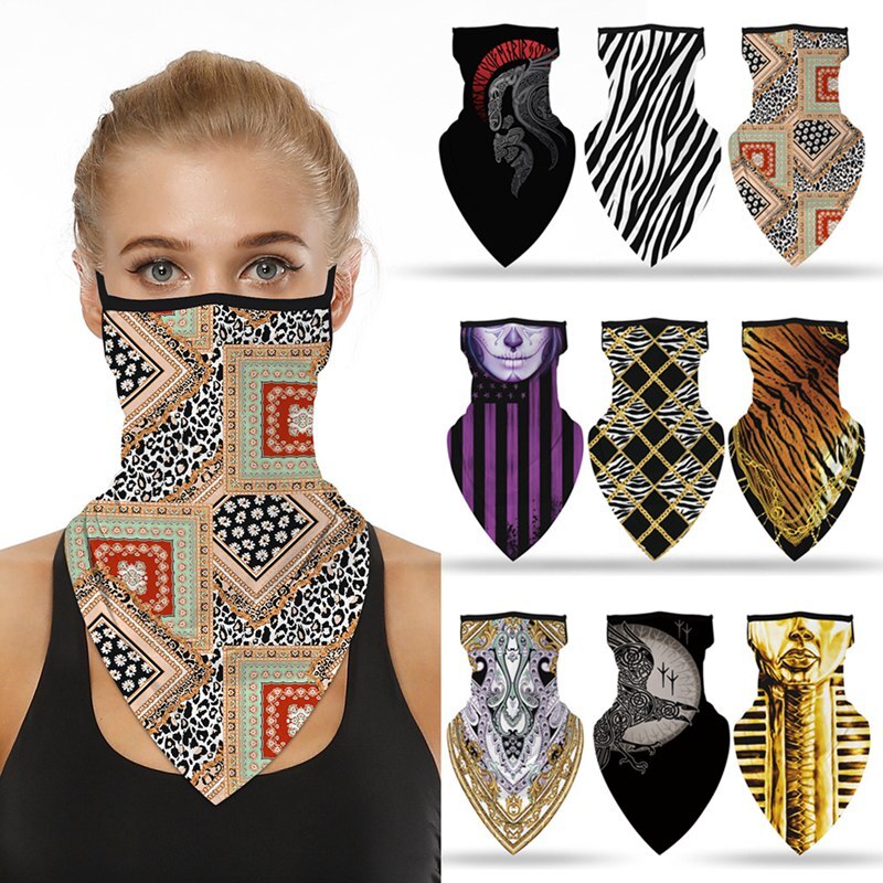 Unisex Bandana Tube Head Scarf Neck Gaiter Face Shield Mouth Cover Triangle Mask Outdoor Breathable Bike Bicycle Motorcycle