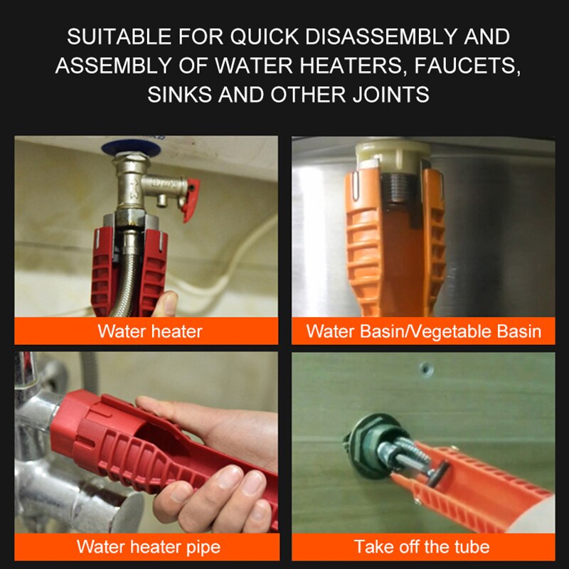 Bathroom wrench faucet installation tool multifunctional household plumbing kitchen faucet repair and removal tool
