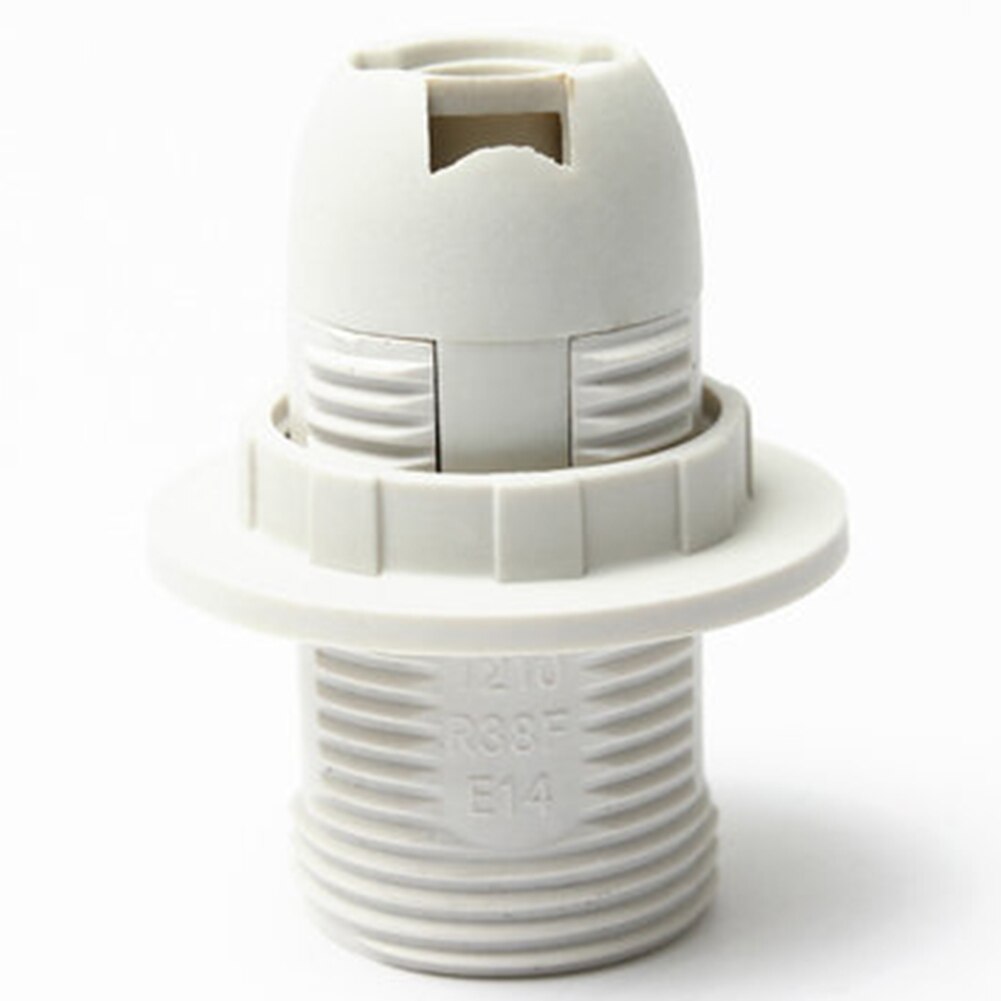 1pc små edisons skruer praktiske  e14 pærer lampeholder vedhæng fatning lampeskærm ring, muliggør montering af en lampeskærm: Hvid