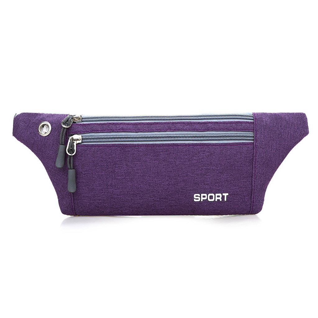 Sport Wasit Bag Men Women Fanny Pack Couple Canvas Waterproof Versaile Mult-function Belt Bag Bolso Cintura