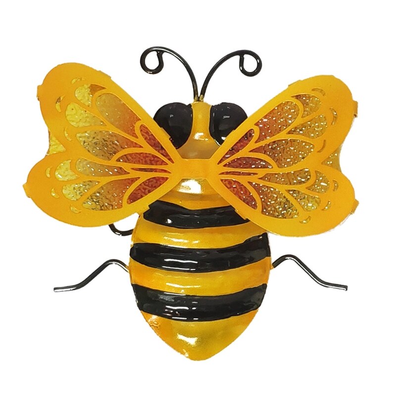 50LB Metal Bee Wall Decor Art 3D Wall Hanging Sculpture Statue Garden Patio Decor
