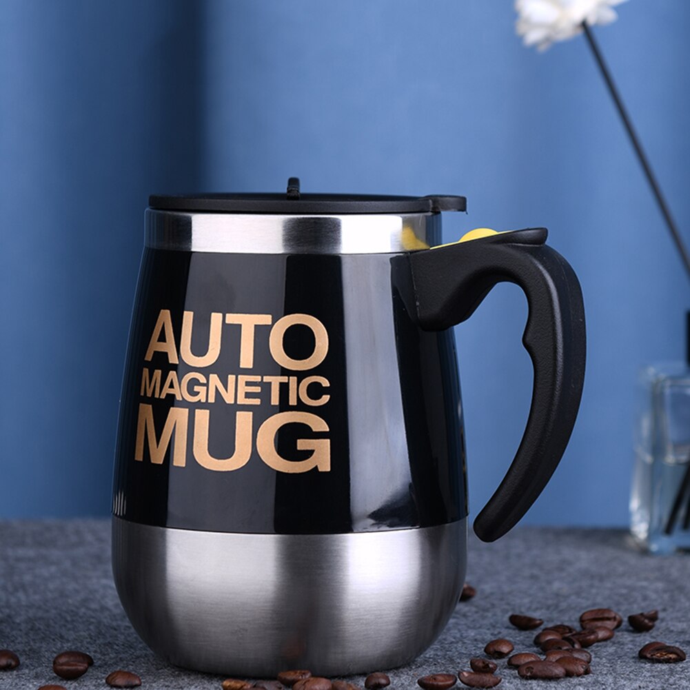 Automatic Self Stirring Magnetic Mug Stainless Steel Self Stirring Mug with Lid Auto Electric Coffee Milk Mixing Cup Thermal Cup
