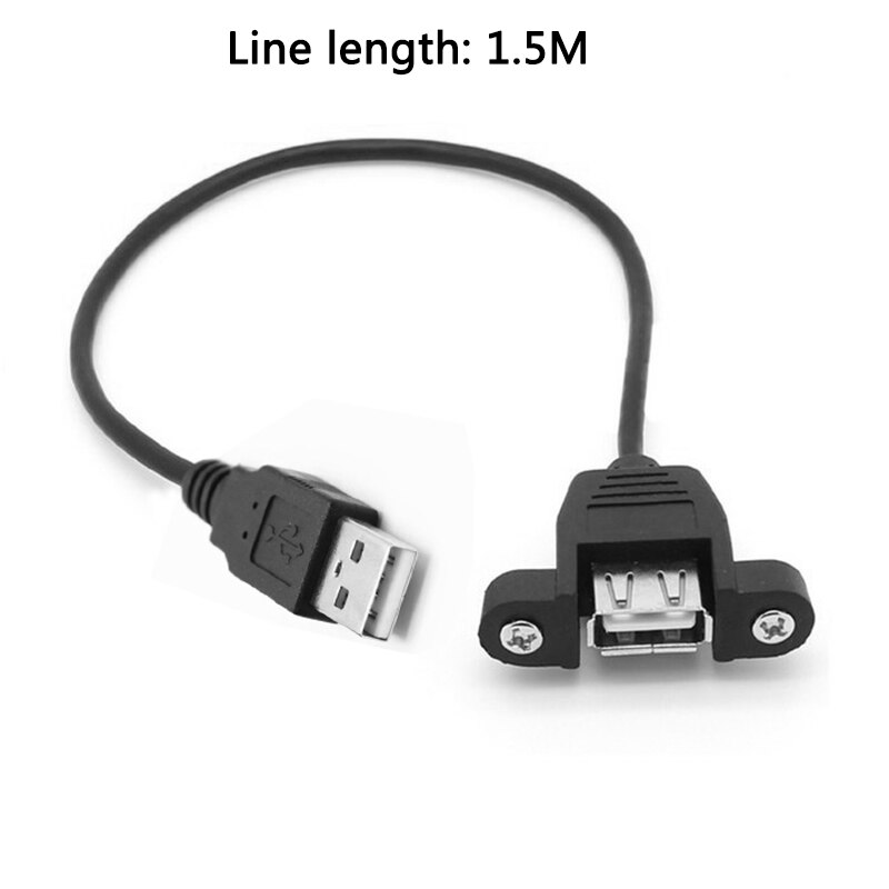 Computer Data Line USB 2.0 B Female Socket Panel Mount To USB B Male Printer Extension Cord with Ear Mount Extension Accessories