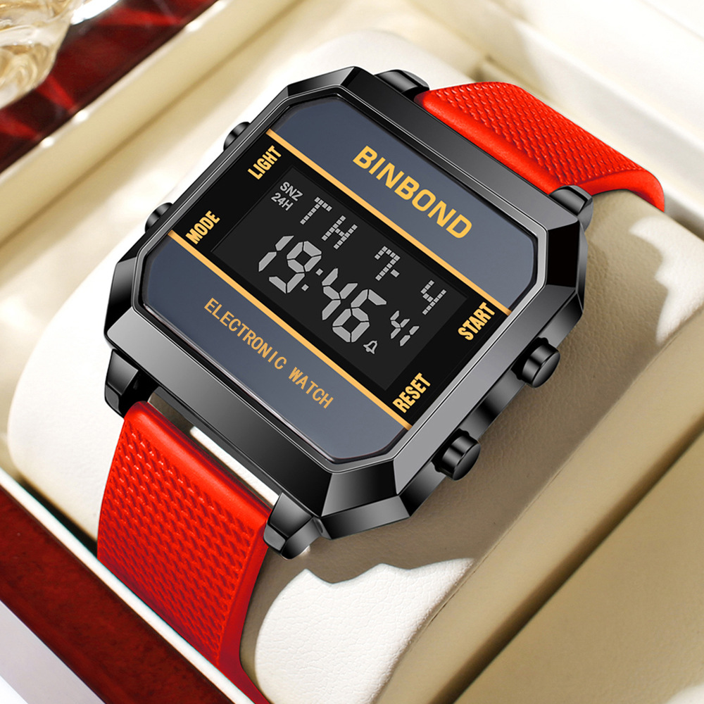 Outdoor Sport Electronic Watch Men Multifunction Watches Alarm Clock Chrono Waterproof LED Digital Double Time Watch: Bronze