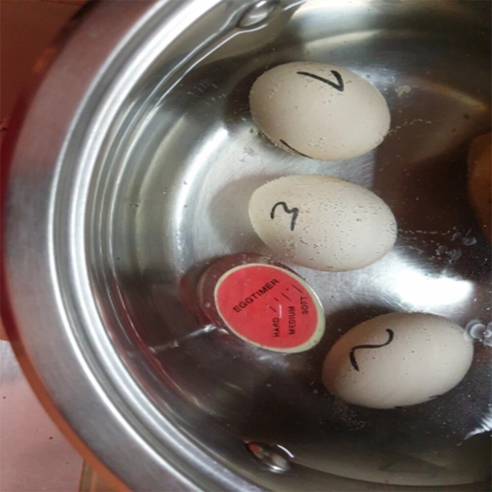 1 Color Changing Eco-Friendly Perfect Timer Yummy Soft Hard Boiled Eggs Temperature Cooking Kitchen Egg Timer Red Timer Tools
