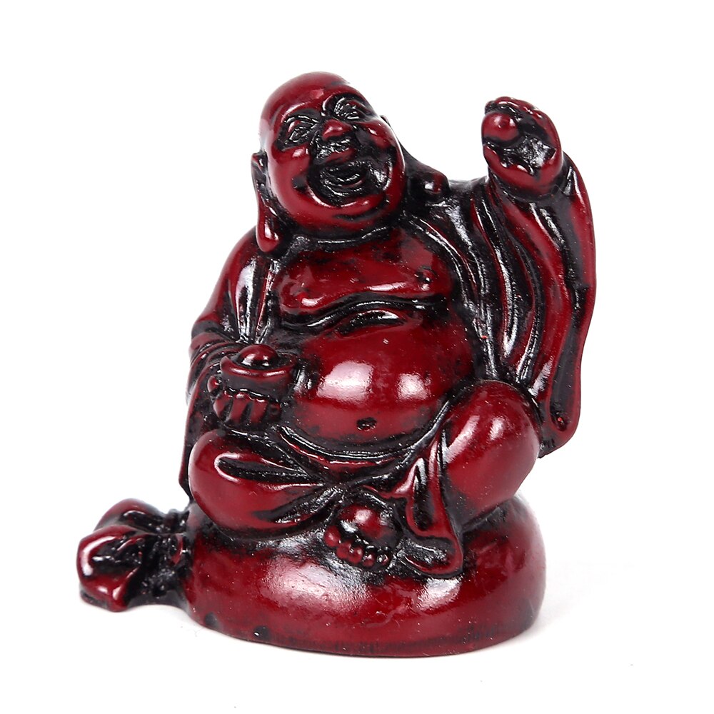 Set zes Boeddha groep hars Maitreya huis Feng Shui ornamenten lachende Boeddha grote buik Boeddha ambachten ornamenten