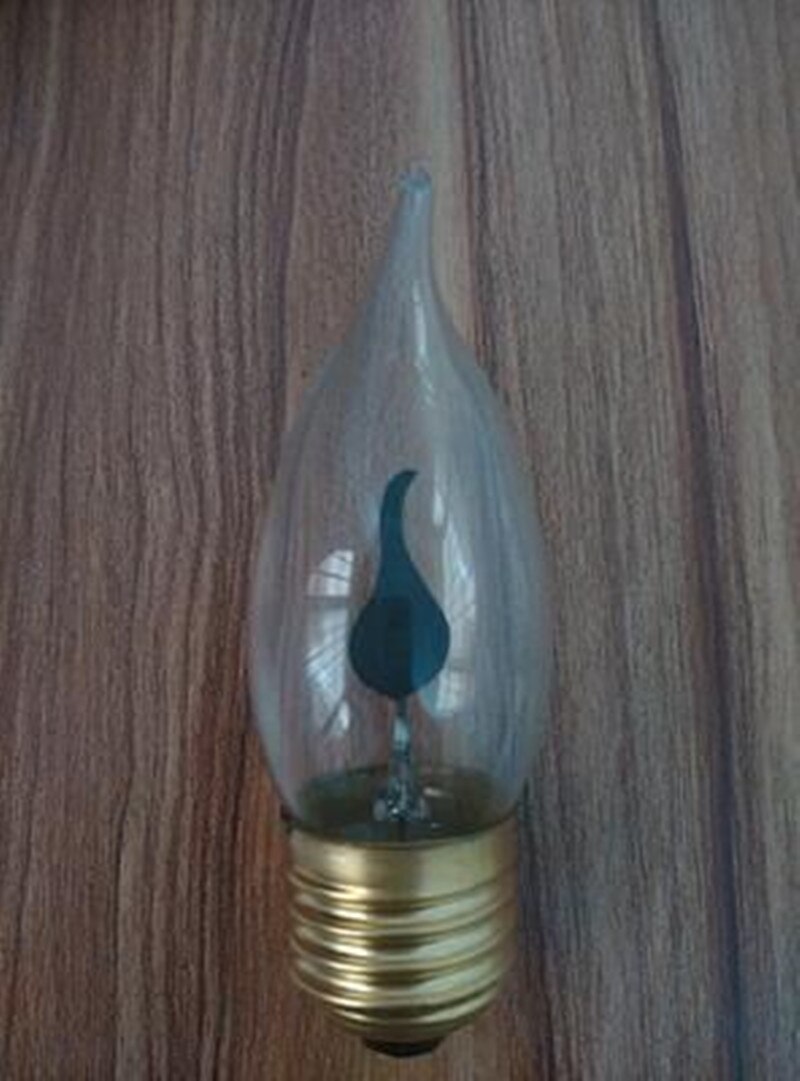 Ampoule lumineuse led e14e27, barre de bouche à vis KTV décoration créative, ampoule imitation flamme E12 2 pièces: 3 watt E27 pull tail