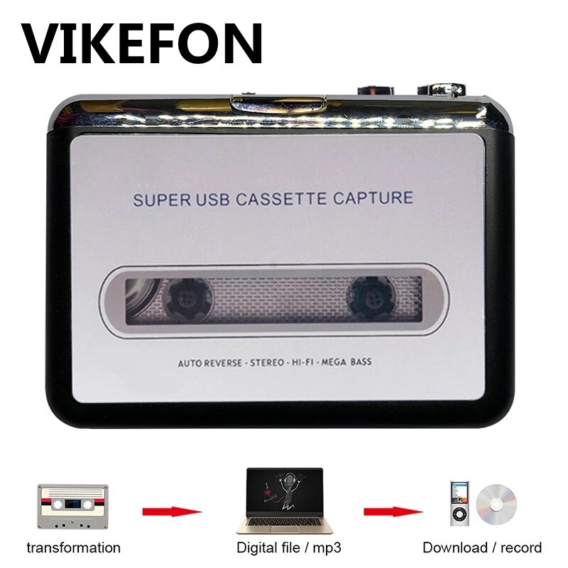 Cassette Speler Usb Cassette MP3 Converter Capture Audio Radio Muziekspeler Tape Cassette Recorder & Player