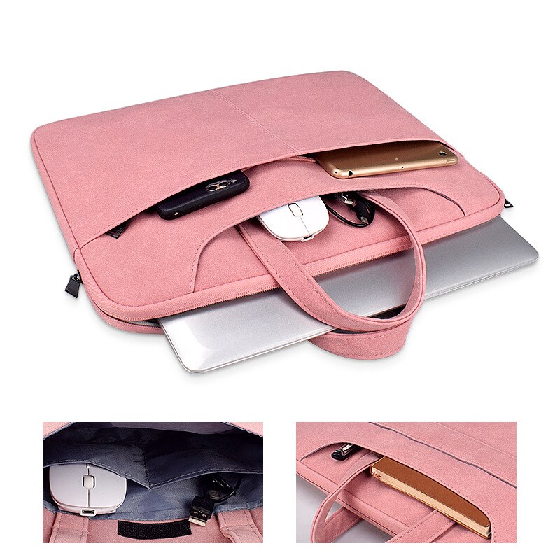 Zachte Rits 14Inch Laptop Tas Waterdichte Beschermhoes Unisex Casual Reizen Schoudertassen Computer Notebook Handtas Aktetas