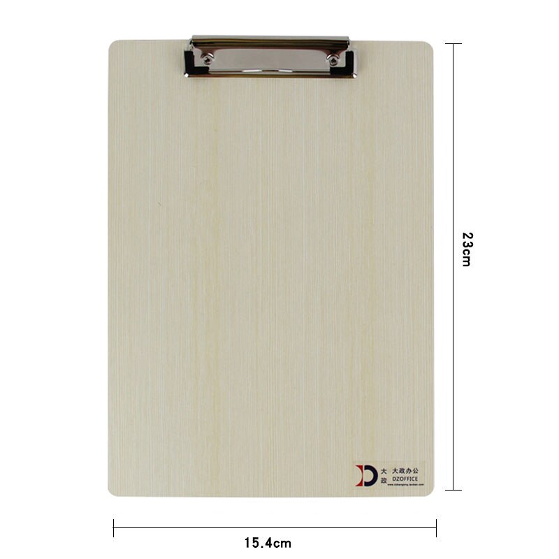 A5 miljøvenlige udklipsholdere i træ skriveplade mappe udklipsholdere kontorpapir forsyninger: Hvid