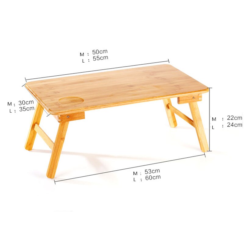 Hopfällbart bärbart bambu datorställ laptop skrivbord notebook skrivbord laptop bord för säng bäddsoffa bricka studera bord