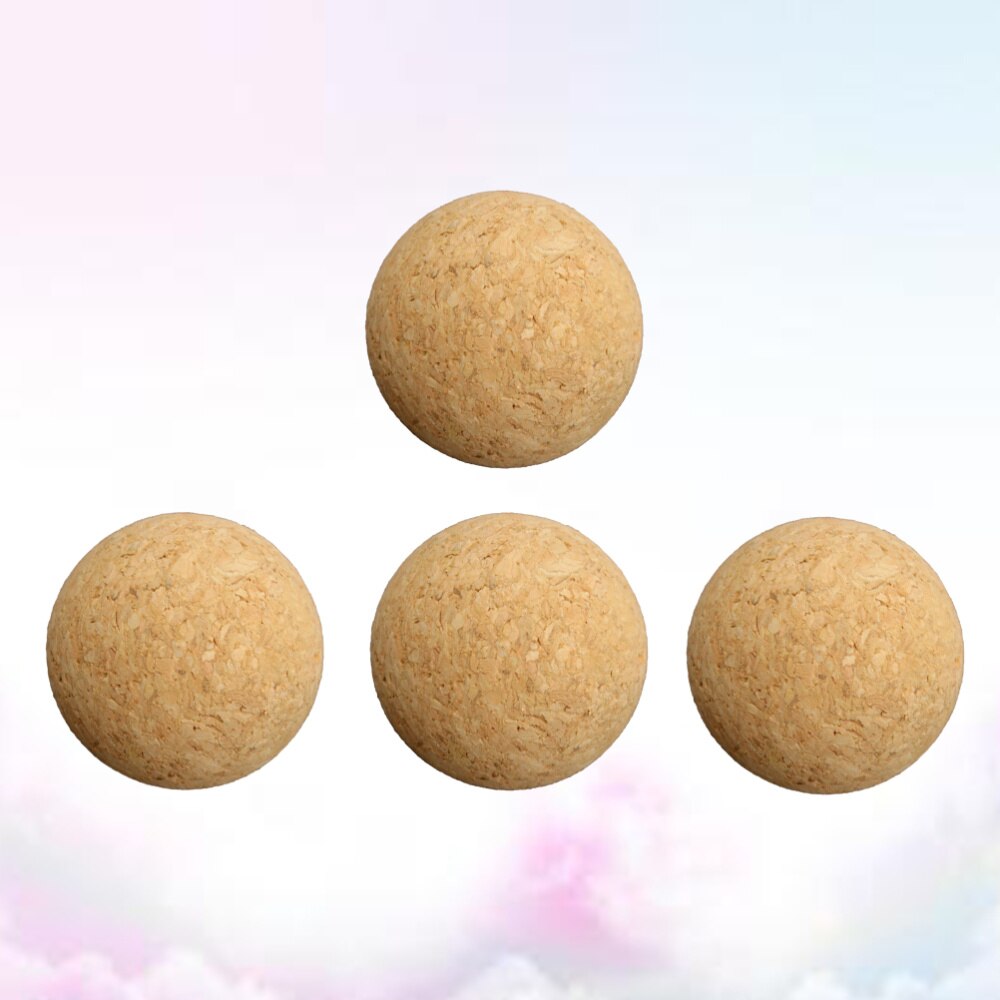 4pcs Wooden Baby-foot Table Footballs Fun Tabletop Soccer Interactive Toys Game Accessories