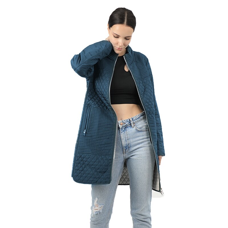 Lange Lente Jassen Vrouwen Down Jas Warm Gewatteerde Parka Kleding Vrouwelijke Katoen Lichtgewicht Dames Grote 18-520