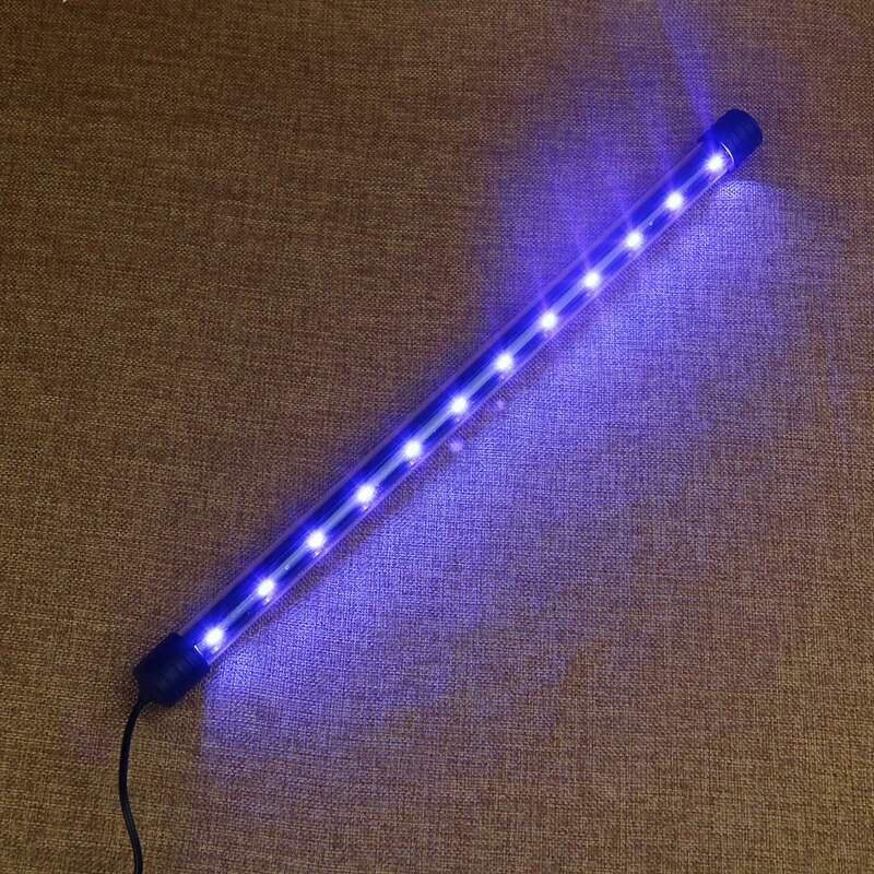 Fita de luz led para aquário, submersível, à prova d'água, com plugue eur, para decoração subaquática, com prendedor